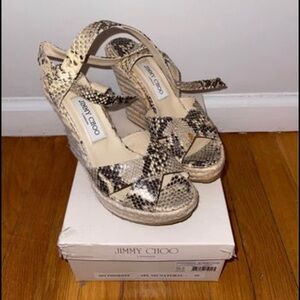 Jimmy Choo snakeskin wedge